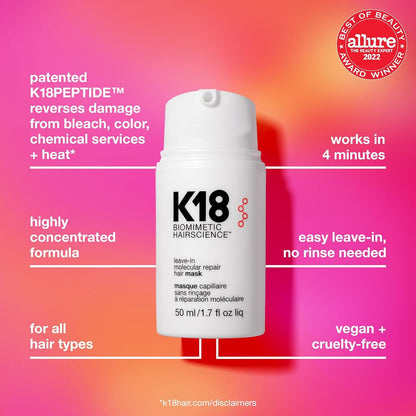 full-size leave-in molecular repair hair mask
